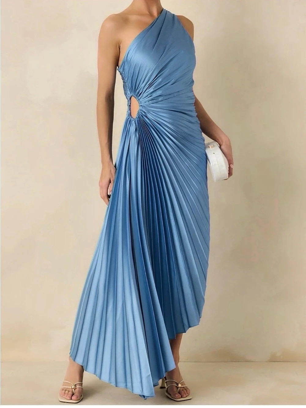 Vici Modern Day Glam One Shoulder Asymmetrical Maxi Dress